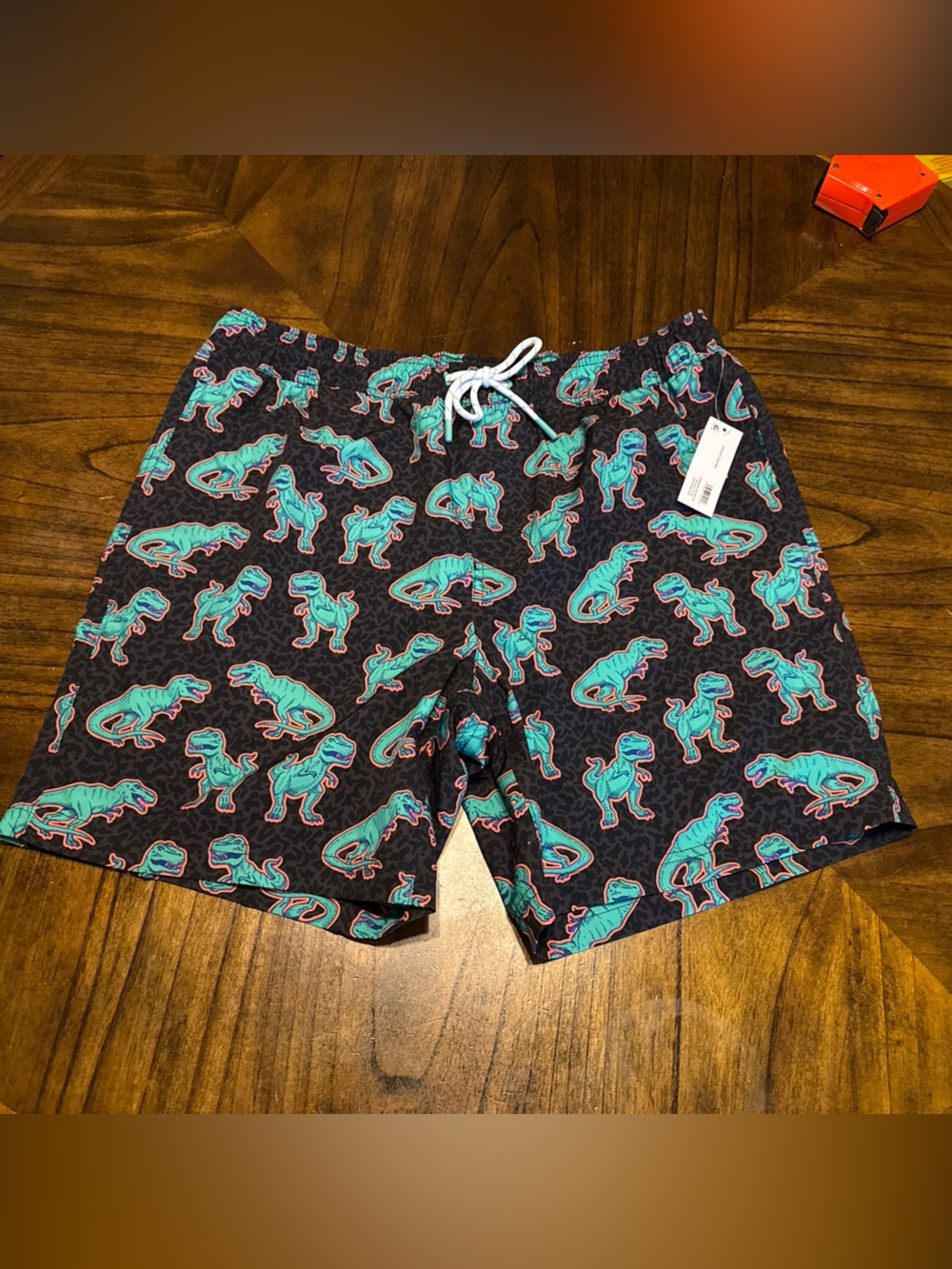 Men's Member Mark Resort Swim Trunk Large Dinosaurs NWT